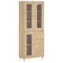 Aparador alto madera contrachapada color roble 69,5x34x180 cm de vidaXL, Aparadores - Ref: Foro24-3198580, Precio: 174,68 €, ...