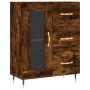 Aparador alto madera contrachapada roble ahumado 69,5x34x180 cm de vidaXL, Aparadores - Ref: Foro24-3198582, Precio: 174,41 €...