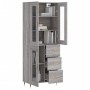 Aparador alto madera contrachapada gris sonoma 69,5x34x180 cm de vidaXL, Aparadores - Ref: Foro24-3198583, Precio: 171,23 €, ...
