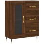 Aparador alto madera contrachapada marrón roble 69,5x34x180 cm de vidaXL, Aparadores - Ref: Foro24-3198584, Precio: 172,61 €,...