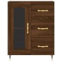 Aparador alto madera contrachapada marrón roble 69,5x34x180 cm de vidaXL, Aparadores - Ref: Foro24-3198584, Precio: 172,61 €,...