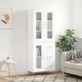 Tall white plywood sideboard 69.5x34x180 cm by vidaXL, Sideboards - Ref: Foro24-3198585, Price: 185,19 €, Discount: %