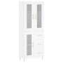 Aparador alto madera contrachapada blanco 69,5x34x180 cm de vidaXL, Aparadores - Ref: Foro24-3198585, Precio: 188,12 €, Descu...
