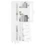 Aparador alto madera contrachapada blanco 69,5x34x180 cm de vidaXL, Aparadores - Ref: Foro24-3198585, Precio: 188,12 €, Descu...