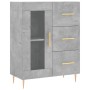 Aparador alto madera contrachapada gris hormigón 69,5x34x180 cm de vidaXL, Aparadores - Ref: Foro24-3198589, Precio: 174,25 €...