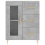 Aparador alto madera contrachapada gris hormigón 69,5x34x180 cm de vidaXL, Aparadores - Ref: Foro24-3198589, Precio: 174,25 €...
