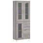Aparador alto madera contrachapada gris sonoma 69,5x34x180 cm de vidaXL, Aparadores - Ref: Foro24-3198591, Precio: 179,67 €, ...