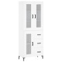 Aparador alto madera contrachapada blanco 69,5x34x180 cm de vidaXL, Aparadores - Ref: Foro24-3198593, Precio: 187,20 €, Descu...