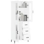 Aparador alto madera contrachapada blanco 69,5x34x180 cm de vidaXL, Aparadores - Ref: Foro24-3198593, Precio: 187,20 €, Descu...