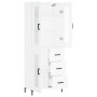 Aparador alto madera contrachapada blanco 69,5x34x180 cm de vidaXL, Aparadores - Ref: Foro24-3198593, Precio: 187,20 €, Descu...