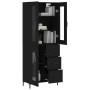 Aparador alto madera contrachapada negro 69,5x34x180 cm de vidaXL, Aparadores - Ref: Foro24-3198594, Precio: 189,74 €, Descue...