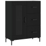Aparador alto madera contrachapada negro 69,5x34x180 cm de vidaXL, Aparadores - Ref: Foro24-3198594, Precio: 189,74 €, Descue...