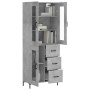 Aparador alto madera contrachapada gris hormigón 69,5x34x180 cm de vidaXL, Aparadores - Ref: Foro24-3198597, Precio: 180,94 €...