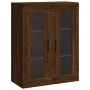 Aparador alto madera contrachapada marrón roble 69,5x34x180 cm de vidaXL, Aparadores - Ref: Foro24-3198600, Precio: 180,48 €,...