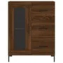 Aparador alto madera contrachapada marrón roble 69,5x34x180 cm de vidaXL, Aparadores - Ref: Foro24-3198600, Precio: 180,48 €,...