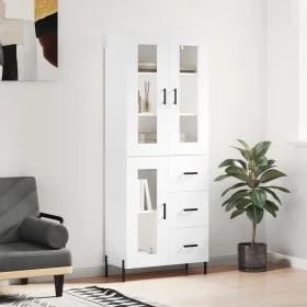 Aparador alto madera contrachapada blanco 69,5x34x180 cm de vidaXL, Aparadores - Ref: Foro24-3198601, Precio: 201,05 €, Descu...