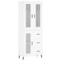 Aparador alto madera contrachapada blanco 69,5x34x180 cm de vidaXL, Aparadores - Ref: Foro24-3198609, Precio: 192,27 €, Descu...