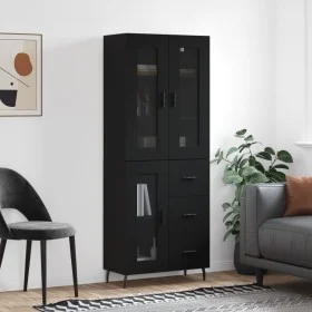 Tall black plywood sideboard 69.5x34x180 cm by vidaXL, Sideboards - Ref: Foro24-3198610, Price: 194,04 €, Discount: %