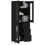 Aparador alto madera contrachapada negro 69,5x34x180 cm de vidaXL, Aparadores - Ref: Foro24-3198610, Precio: 196,69 €, Descue...