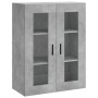 Aparador alto madera contrachapada gris hormigón 69,5x34x180 cm de vidaXL, Aparadores - Ref: Foro24-3198613, Precio: 170,04 €...