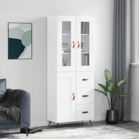Aparador alto madera contrachapada blanco 69,5x34x180 cm de vidaXL, Aparadores - Ref: Foro24-3198633, Precio: 172,34 €, Descu...