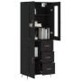 Aparador alto madera contrachapada negro 69,5x34x180 cm de vidaXL, Aparadores - Ref: Foro24-3198634, Precio: 185,46 €, Descue...