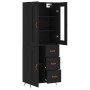 Aparador alto madera contrachapada negro 69,5x34x180 cm de vidaXL, Aparadores - Ref: Foro24-3198634, Precio: 185,46 €, Descue...
