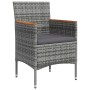 Juego de comedor para jardín 5 piezas con cojines gris y negro en Conjuntos de jardín | Comprar online en Foru.es