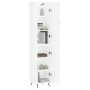 Aparador alto madera contrachapada blanco brillo 34,5x34x180 cm de vidaXL, Aparadores - Ref: Foro24-3198763, Precio: 106,12 €...