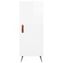 Aparador alto madera contrachapada blanco brillo 34,5x34x180 cm de vidaXL, Aparadores - Ref: Foro24-3198763, Precio: 106,12 €...