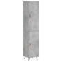 Aparador de madera contrachapada gris hormigón 34,5x34x180 cm de vidaXL, Aparadores - Ref: Foro24-3198765, Precio: 97,91 €, D...