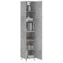 Aparador de madera contrachapada gris hormigón 34,5x34x180 cm de vidaXL, Aparadores - Ref: Foro24-3198765, Precio: 97,91 €, D...