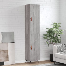 Aparador alto madera contrachapada gris Sonoma 34,5x34x180 cm de vidaXL, Aparadores - Ref: Foro24-3198767, Precio: 105,29 €, ...