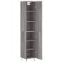 Aparador alto madera contrachapada gris Sonoma 34,5x34x180 cm de vidaXL, Aparadores - Ref: Foro24-3198767, Precio: 105,29 €, ...
