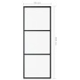 Puerta corredera ESG vidrio y aluminio negra 76x205 cm de vidaXL, Puertas - Ref: Foro24-151008, Precio: 160,08 €, Descuento: %