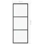 Puerta corredera ESG vidrio y aluminio negra 76x205 cm de vidaXL, Puertas - Ref: Foro24-151008, Precio: 157,68 €, Descuento: %