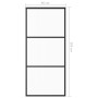 Puerta corredera ESG vidrio y aluminio negra 90x205 cm de vidaXL, Puertas - Ref: Foro24-151009, Precio: 191,24 €, Descuento: %