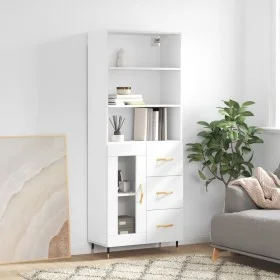 Aparador alto madera contrachapada blanco 69,5x34x180 cm de vidaXL, Aparadores - Ref: Foro24-3189485, Precio: 147,22 €, Descu...