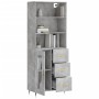 Aparador alto madera contrachapada gris hormigón 69,5x34x180 cm de vidaXL, Aparadores - Ref: Foro24-3189489, Precio: 153,51 €...