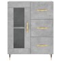 Aparador alto madera contrachapada gris hormigón 69,5x34x180 cm de vidaXL, Aparadores - Ref: Foro24-3189489, Precio: 153,51 €...
