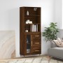 Aparador alto madera contrachapada marrón roble 69,5x34x180 cm de vidaXL, Aparadores - Ref: Foro24-3189492, Precio: 161,72 €,...