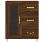 Aparador alto madera contrachapada marrón roble 69,5x34x180 cm de vidaXL, Aparadores - Ref: Foro24-3189492, Precio: 161,72 €,...