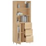 Aparador alto madera contrachapada color roble 69,5x34x180 cm de vidaXL, Aparadores - Ref: Foro24-3189488, Precio: 161,72 €, ...