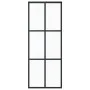 Puerta corredera ESG vidrio y aluminio negra 76x205 cm de vidaXL, Puertas - Ref: Foro24-151011, Precio: 175,15 €, Descuento: %