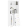 Aparador alto madera contrachapada blanco 69,5x34x180 cm de vidaXL, Aparadores - Ref: Foro24-3189493, Precio: 149,42 €, Descu...