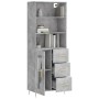 Aparador alto madera contrachapada gris hormigón 69,5x34x180 cm de vidaXL, Aparadores - Ref: Foro24-3189497, Precio: 150,92 €...