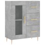 Aparador alto madera contrachapada gris hormigón 69,5x34x180 cm de vidaXL, Aparadores - Ref: Foro24-3189497, Precio: 150,92 €...