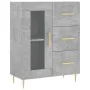Hohes Sideboard aus betongrauem Sperrholz, 69,5 x 34 x 180 cm von vidaXL, Sideboards - Ref: Foro24-3189497, Preis: 142,57 €, ...