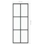 Puerta corredera ESG vidrio y aluminio negra 76x205 cm de vidaXL, Puertas - Ref: Foro24-151011, Precio: 170,42 €, Descuento: %