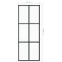 Puerta corredera ESG vidrio y aluminio negra 76x205 cm de vidaXL, Puertas - Ref: Foro24-151011, Precio: 175,15 €, Descuento: %